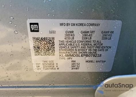 2023 Buick Encore Gx Select из США, поврежденный, VIN KL4MMDSL6PB079218